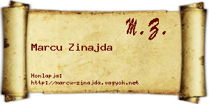 Marcu Zinajda névjegykártya